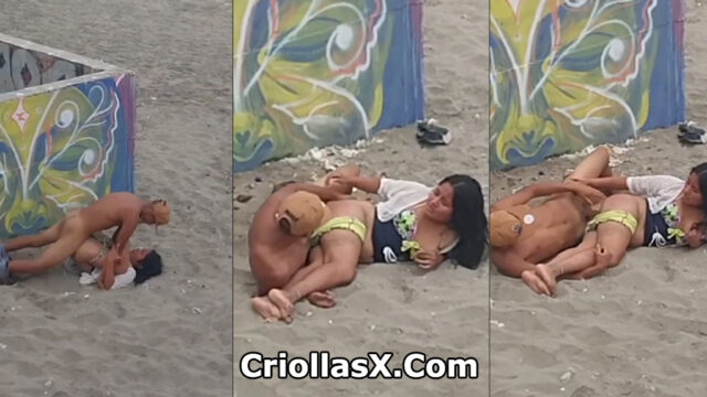 Pareja de amigos sorprendieron teniendo sexo en una playa de Ecuador – Porno Criollo